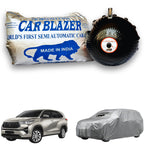 CarBlazer semi automatic portable car cover providing dependable full body protection for family MPVs during long term outdoor parking and vehicle storage  Soft Scratproof, water, Dust & Wind resistant car coverfor Toyota Innova Hycross all car models.