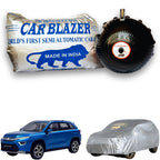 CarBlazer semi automatic portable car cover providing dependable full body protection for compact SUV rays of Suns during long term outdoor parking and vehicle storage for  all car models.for Toyota Urban Cruiser Hyryder all car models.