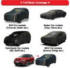 carblazer full body car covers portable car cover for SUV hatchback compact suv sedan coupe muv. Car Body covers for all cars in India premium car covers waterproof outdoor tear resistant easy to use with elastics covers.