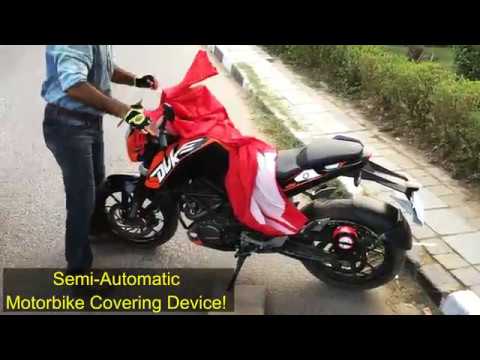 BikeBlazer semi-automatic bike cover demonstration video