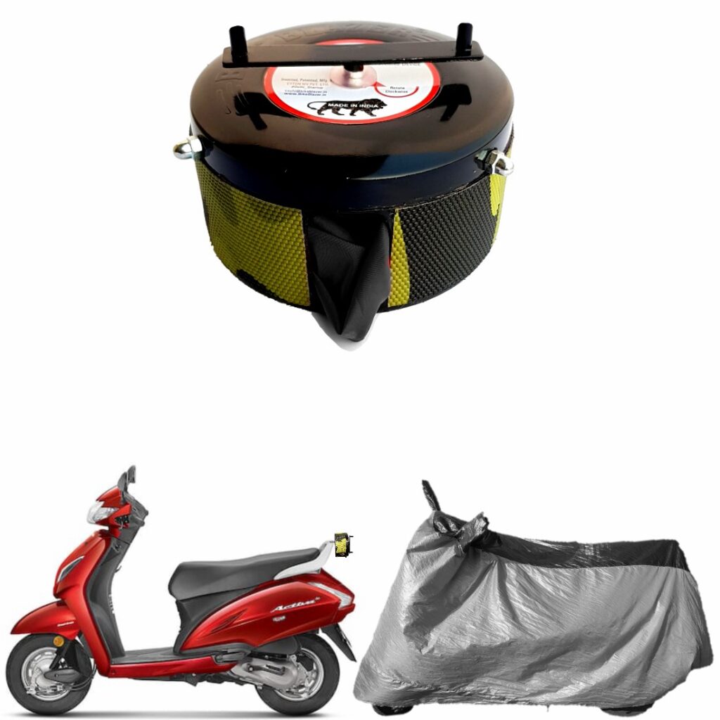 MotoTrance ESSENTIALS Blue Scooty Cover - Honda Dio | With Storage Bag |  Water Resistant | Dust