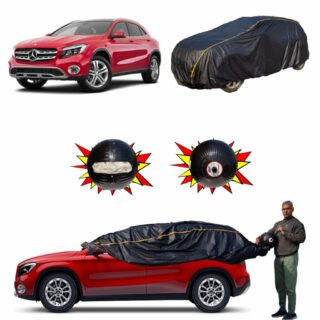 CARBLAZER Portable & Semi-Automatic Full Body Car Covers, Heavy Duty Device, 100% Dust & WATER PROOF, Anti-Theft & Scratch Proof Covers, custom fit for Mercedes Benz GLA