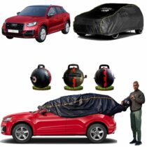 CARBLAZER Portable & Semi-Automatic Full Body Car Covers, Heavy Duty Device, 100% Dust & WATER PROOF, Anti-Theft & Scratch Proof Covers, custom fit for Audi Q2