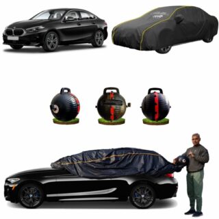CARBLAZER Portable & Semi-Automatic Full Body Car Covers, Heavy Duty Device, 100% Dust & WATER PROOF, Anti-Theft & Scratch Proof Covers, custom fit for BMW 2 series Gran coupe