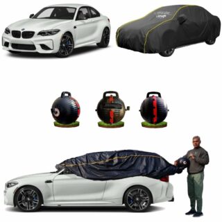 CARBLAZER, Portable & Semi-Automatic Full Body Car Covers for BMW M2, 100% Dust & WATERPROOF, Anti-Theft & Scratch Proof Covers, outdoor