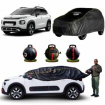 CARBLAZER Portable & Semi-Automatic Full Body Car Covers, Heavy Duty Device, 100% Dust & WATER PROOF, Anti-Theft & Scratch Proof Covers, custom fit for Citroen C3 Aircross