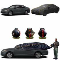 CARBLAZER Portable & Semi-Automatic Full Body Car Covers, Heavy Duty Device, 100% Dust & WATER PROOF, Anti-Theft & Scratch Proof Covers, custom fit for Honda Accord