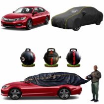 CARBLAZER Portable & Semi-Automatic Full Body Car Covers, Heavy Duty Device, 100% Dust & WATER PROOF, Anti-Theft & Scratch Proof Covers, custom fit for Honda Accord new