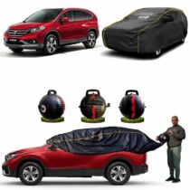 CARBLAZER Portable & Semi-Automatic Full Body Car Covers, Heavy Duty Device, 100% Dust & WATER PROOF, Anti-Theft & Scratch Proof Covers, custom fit for Honda CR V