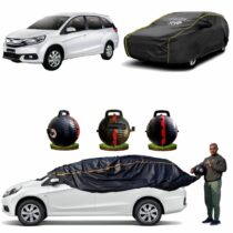 CARBLAZER Portable & Semi-Automatic Full Body Car Covers, Heavy Duty Device, 100% Dust & WATER PROOF, Anti-Theft & Scratch Proof Covers, custom fit for Honda Mobilio