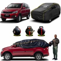CARBLAZER Portable & Semi-Automatic Full Body Car Covers, Heavy Duty Device, 100% Dust & WATER PROOF, Anti-Theft & Scratch Proof Covers, custom fit for Mahindra Xylo
