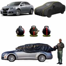 CARBLAZER Portable & Semi-Automatic Full Body Car Covers, Heavy Duty Device, 100% Dust & WATER PROOF, Anti-Theft & Scratch Proof Covers, custom fit for Maruti Suzuki Kizashi