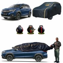 CARBLAZER Portable & Semi-Automatic Full Body Car Covers, Heavy Duty Device, 100% Dust & WATER PROOF, Anti-Theft & Scratch Proof Covers, custom fit for Maruti Suzuki XL6