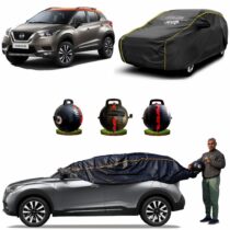CARBLAZER Portable & Semi-Automatic Full Body Car Covers, Heavy Duty Device, 100% Dust & WATER PROOF, Anti-Theft & Scratch Proof Covers, custom fit for Nissan Kicks