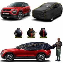 CARBLAZER Portable & Semi-Automatic Full Body Car Covers, Heavy Duty Device, 100% Dust & WATER PROOF, Anti-Theft & Scratch Proof Covers, custom fit for Tata Harrier