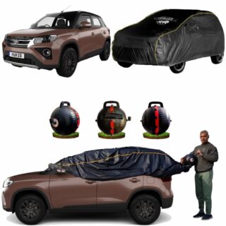 CARBLAZER Portable & Semi-Automatic Full Body Car Covers, Heavy Duty Device, 100% Dust & WATER PROOF, Anti-Theft & Scratch Proof Covers, custom fit for Toyota Urban Cruiser