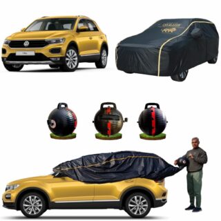 CARBLAZER Portable & Semi-Automatic Full Body Car Covers, Heavy Duty Device, 100% Dust & WATER PROOF, Anti-Theft & Scratch Proof Covers, custom fit for Volkswagen Troc