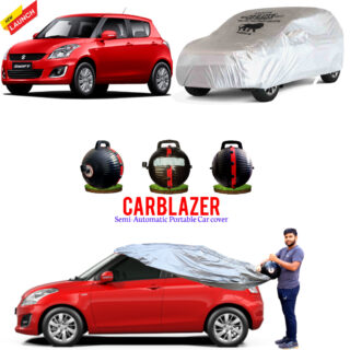 Maruti-suzuki-OLD-SWIFT-Portable-Automatic-Car-body-cover-Waterproof-outdoor-car-covers-WHITE-car Cover