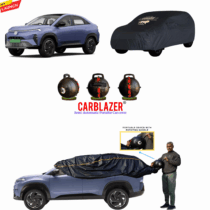CARBLAZER Portable & Semi-Automatic Full Body Car Covers, Heavy Duty Device, 100% Dust & WATER PROOF, Anti-Theft & Scratch Proof Covers, custom fit for Tata Curvv EV